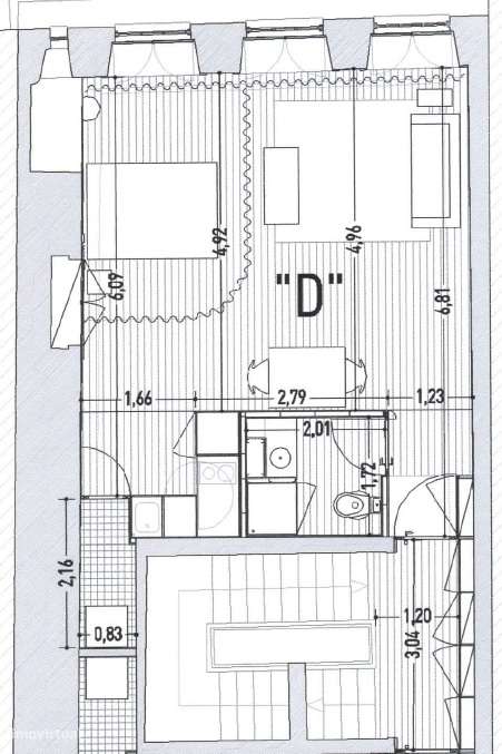 Apartamento T0 mobilado no centro histórico do Porto-11