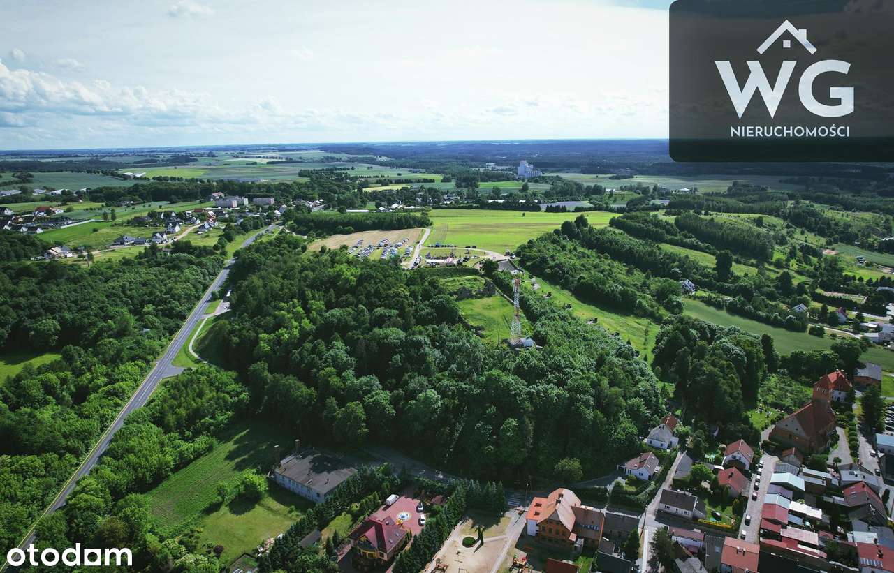 Kurzętnik, działka usługowa- ciekawa okolica, przy drodze, parking!-16