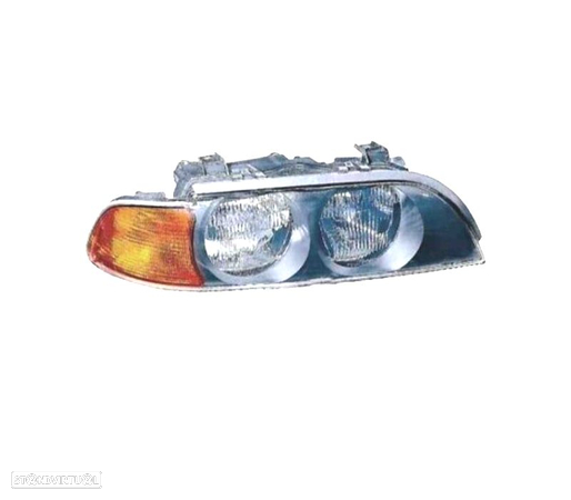 FAROL DIR OPTICAS PARA BMW SERIE 5 E39 95-00 CROMADO AMBAR - 1