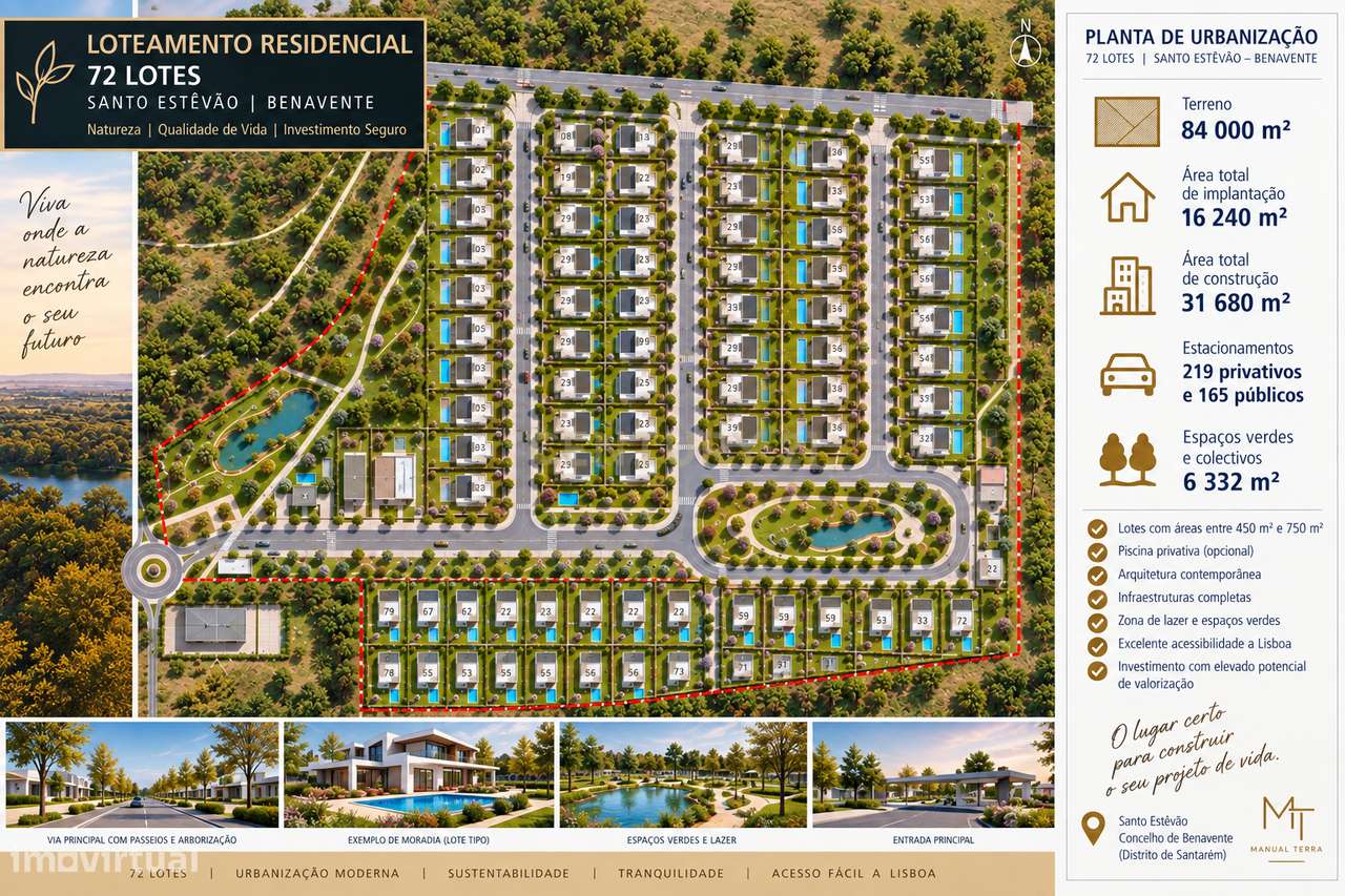 URBANIZAÇAO COM PIP FAVORAVEL | 72 MORADIAS ISOLADAS| 31.680 m² DE CON-1