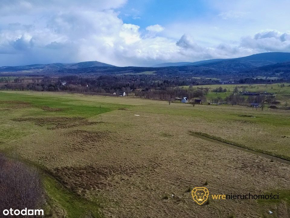 Działka bud. z widokiem na panoramę Gór Izerskich