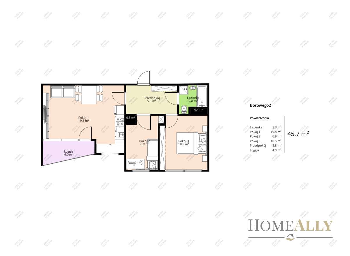 2-3 pok. po generalnym - Hala Wola - park - metro-10
