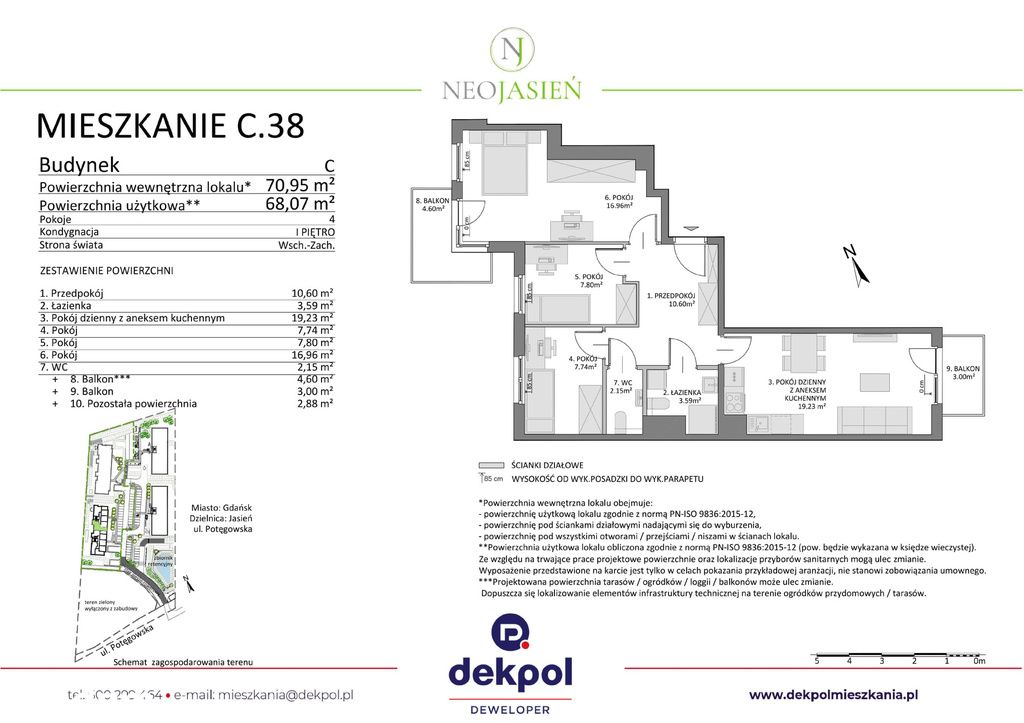 Inwestycja Neo Jasień Mieszkanie C38 68.07m2