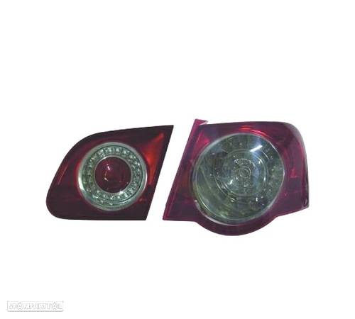 FAROLINS TRASEIROS LED PARA VOLKSWAGEN VW PASSAT 3C 05-10 VERMELHO ESCURECIDO - 2