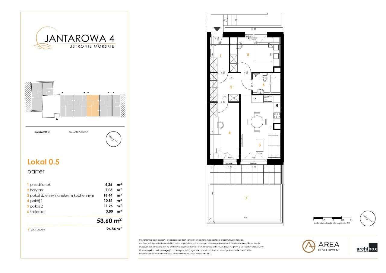 Nowe - Ustronie Morskie, Jantarowa 4 | 3 pokoje - Pełny obrazek: 2/7