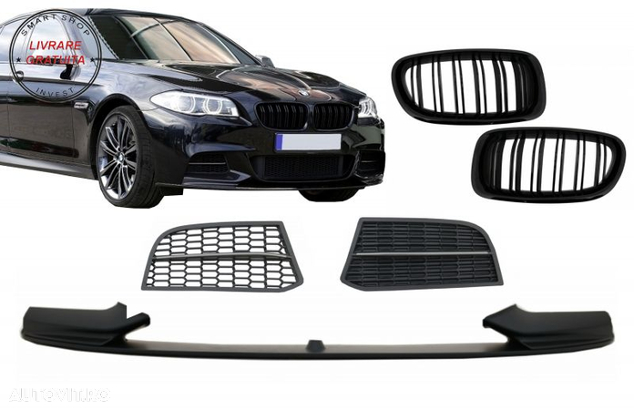 Prelungire Bara Fata BMW Seria 5 F10 F11 Sedan Touring (2011-2017) cu Grile M-Perf- livrare gratuita - 1