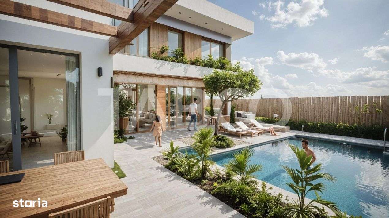 Vila de lux cu piscina 5 camere de vanzare zona Aeroportului Someseni - Imagine principală: 4/6