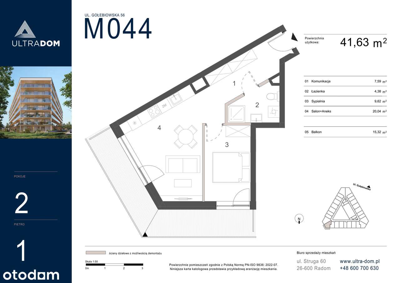 Ultradom | mieszkanie 2-pok. | M044 - Pełny obrazek: 3/10