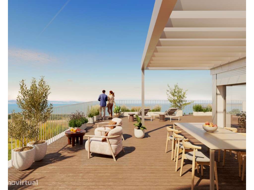 Apartamento T3 Duplex, Vista Tejo, em condominio privado - Grande imagem: 2/50