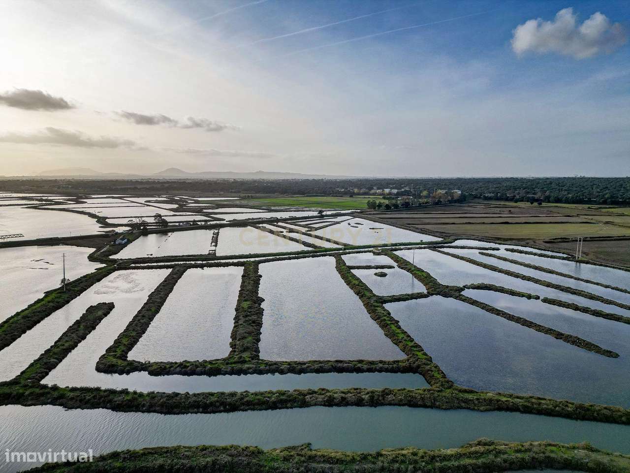 Marinha para Aquacultura, 15 ha, construções de apoio, no Rio Sado , M - Grande imagem: 3/23