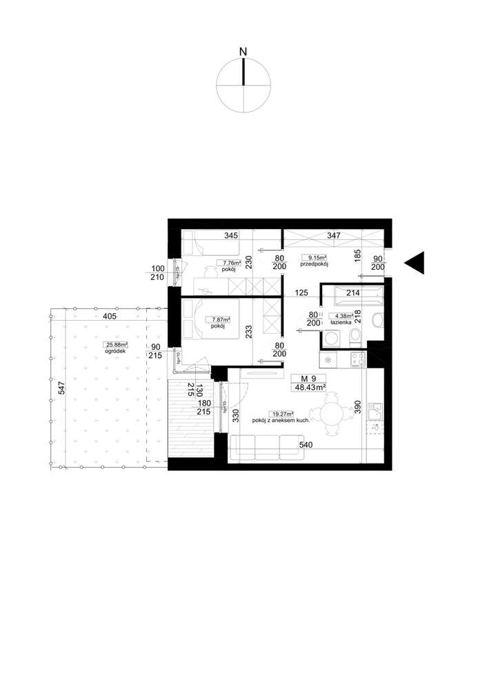 Kalaminta | mieszkanie 3-pok. | 9_ 4 - Pełny obrazek: 2/7