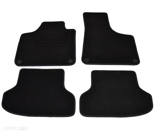 Covorase mocheta Audi A3 3 usi 5/2003-5/2012 si Audi A3 5 usi SPORTBACK 9/2004-5/2012 culoare negru, set de 4 bucati - 1