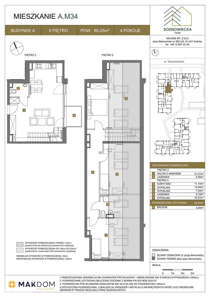 4-pokojowe mieszkanie 80m2 + balkon - Pełny obrazek: 2/7