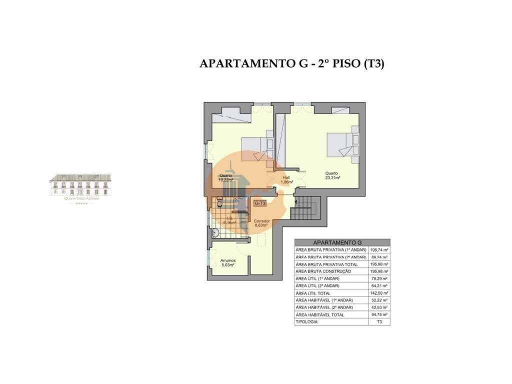 Apartamento T3 duplex à venda em Edifício Pombalino - Grande imagem: 5/21