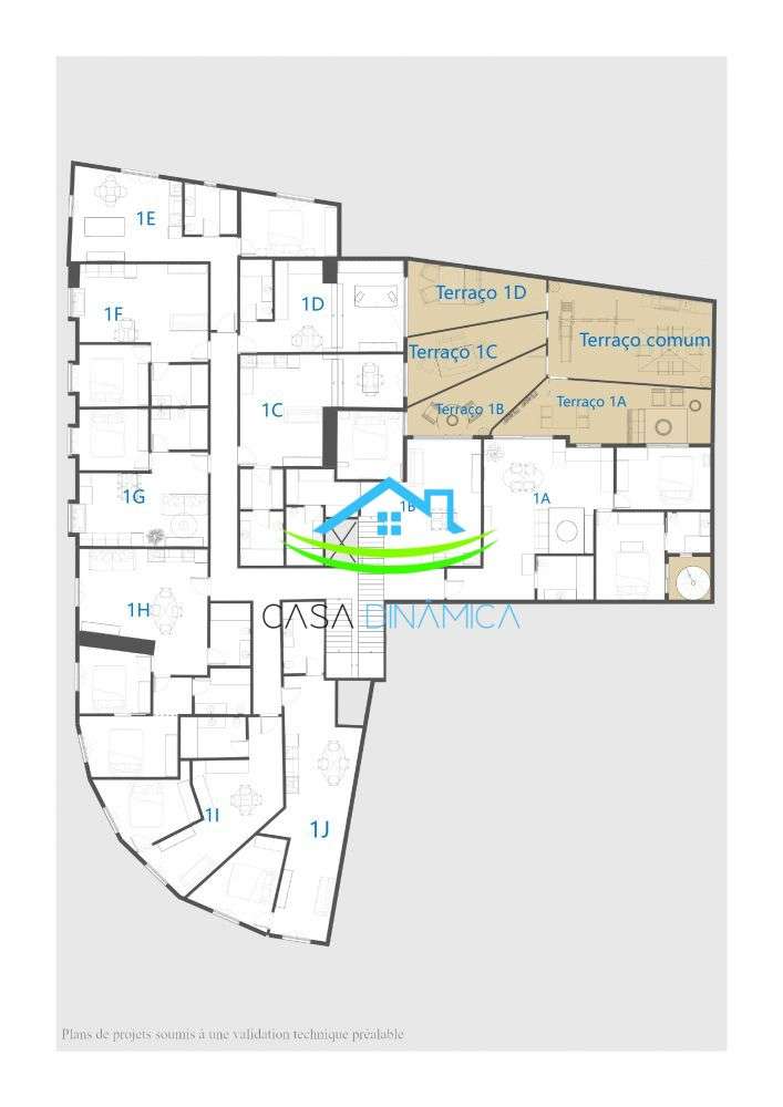 Apartamento T0 Frente Novo no Cais da Figueira da Foz - Grande imagem: 5/29