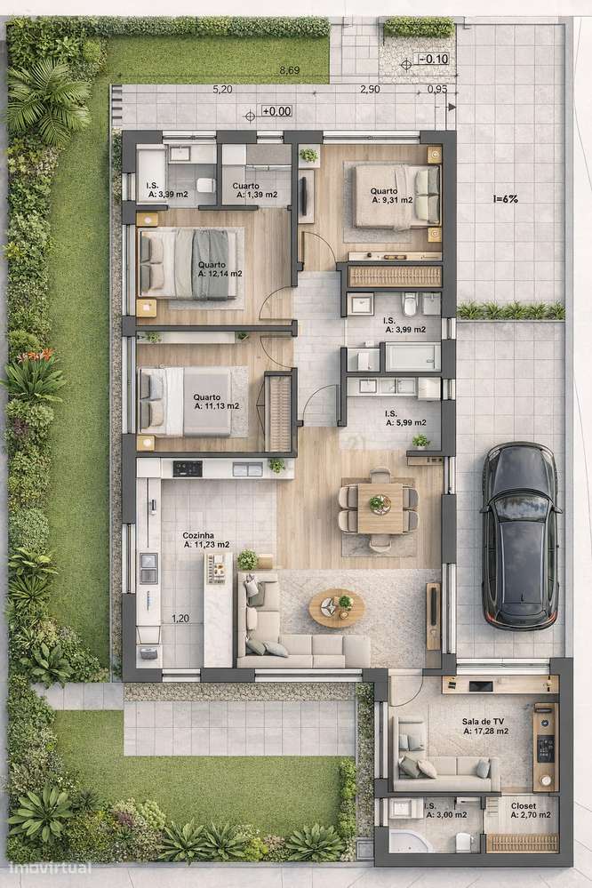 Moradia T4 Isolada de Gaveto em Pinhal do General, Fernão Ferro. - Grande imagem: 5/7