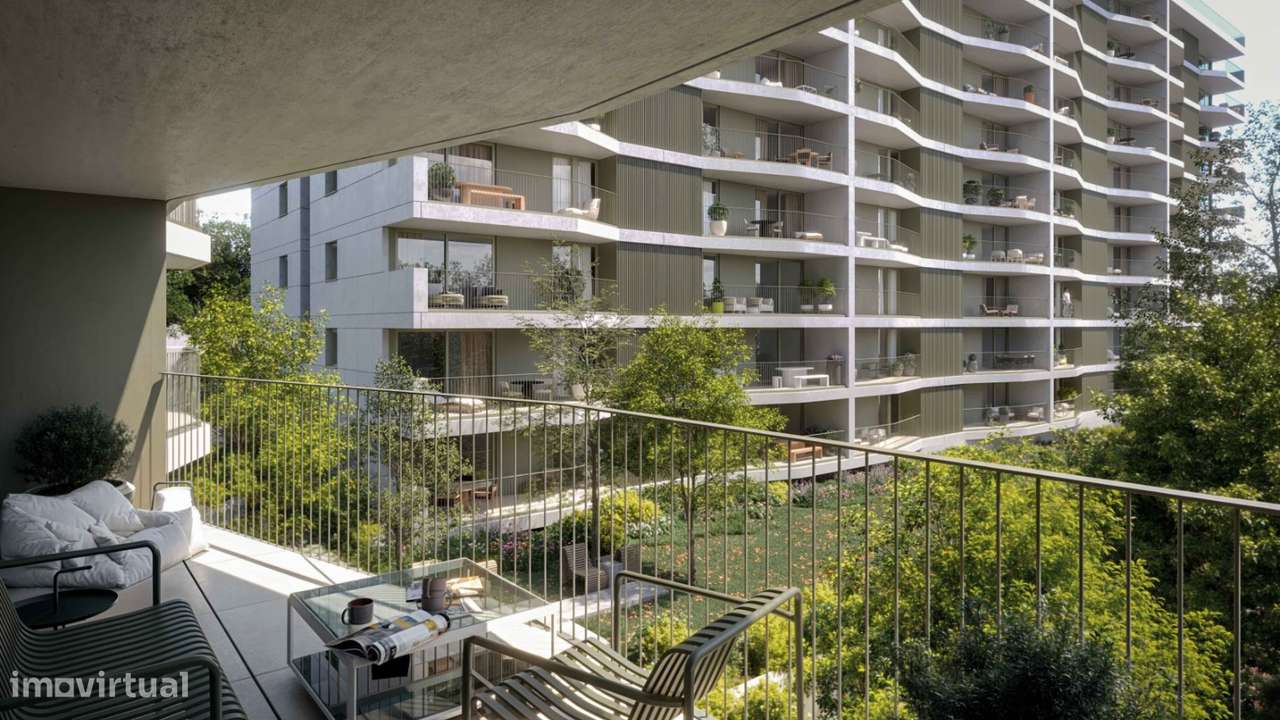 Apartamento T2 The Yard Urban Gaia ao lado do Arrábida Shop linha rubi-0