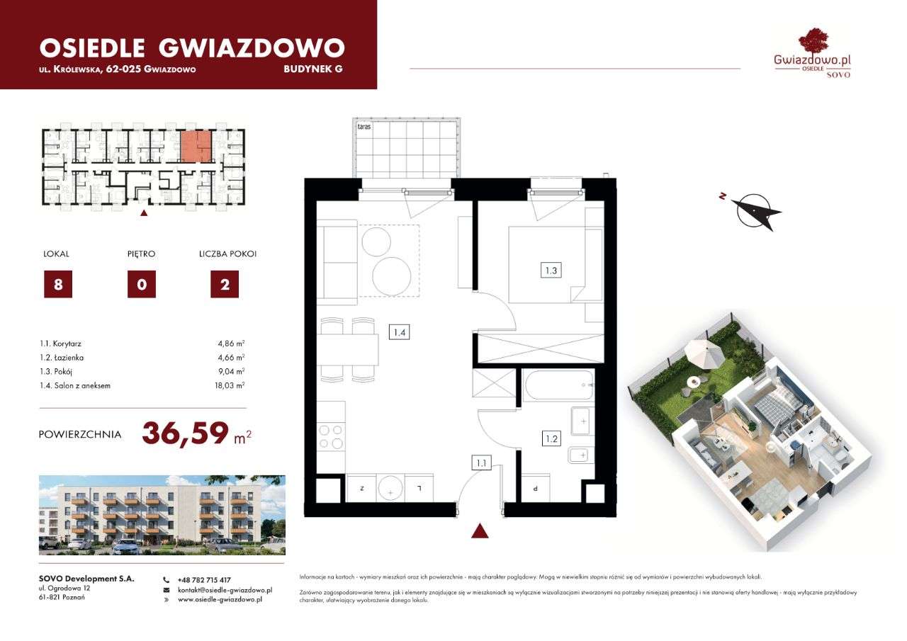Osiedle Gwiazdowo | mieszkanie 2-pok. | G08 - Pełny obrazek: 2/7