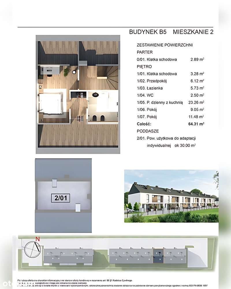 4 pokoje | 3 łazienki | Balkon | 2 miejsca postojowe | Bez PCC-5