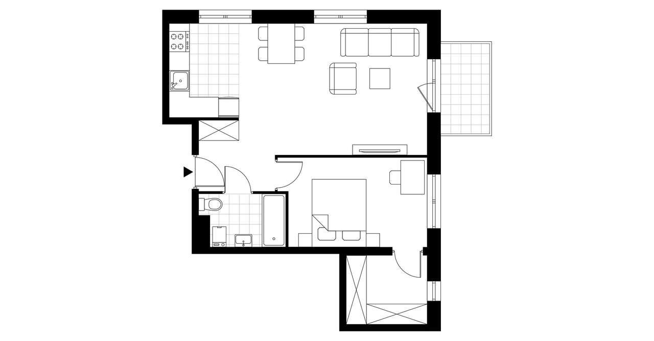 2-pokojowe mieszkanie 51m2 + balkon Bez Prowizji - Pełny obrazek: 3/8