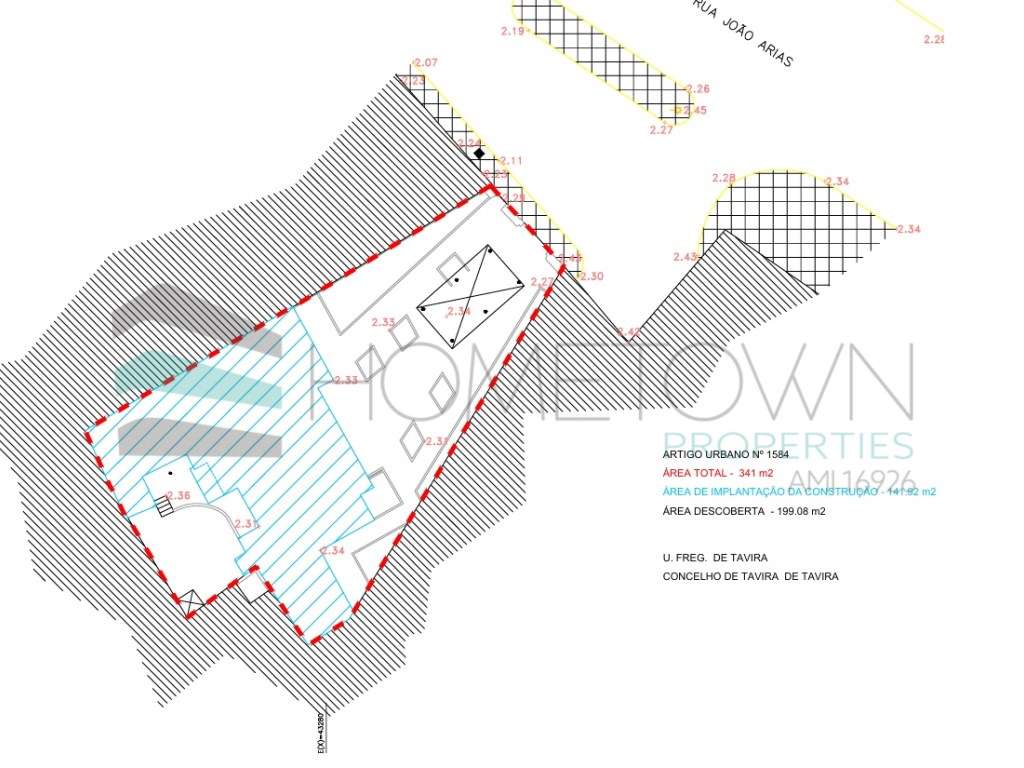 Moradia T3 - Tavira no centro histórico, por recuperar-24