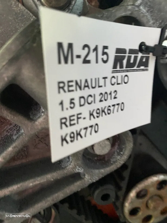 M215 Motor Renault Clio 1.5 Dci De 2012 Ref- K9K6770 - 5