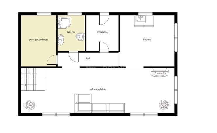 Dom parterowy z zaadaptowanym poddaszem-14