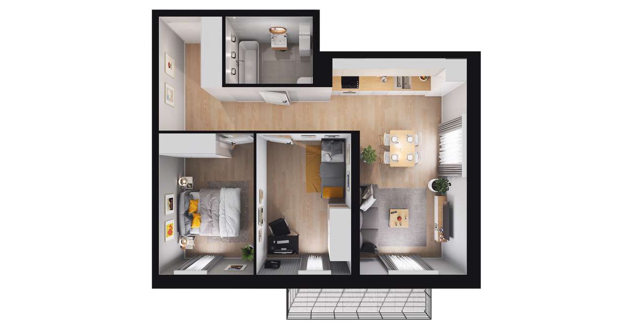 Nowe Pobiedziska 2 | mieszkanie 3-pok. | M1_18 - Pełny obrazek: 3/9