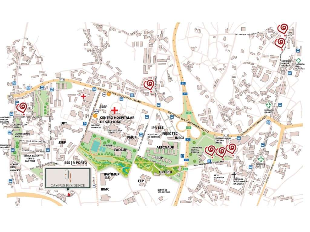 T1 com Terraço - Novo - Res-do-chão - Campus Residence-6