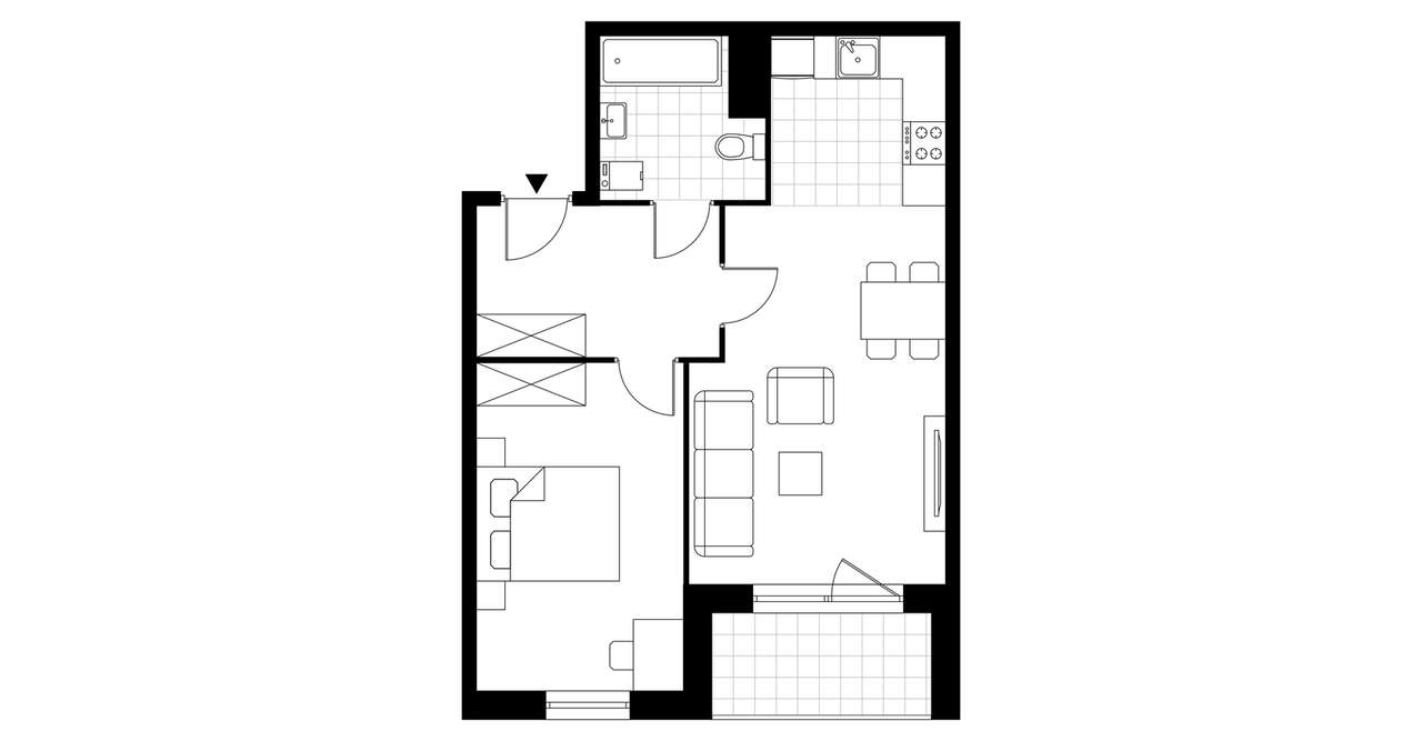 2-pokojowe mieszkanie 48m2 + balkon Bez Prowizji - Pełny obrazek: 4/9