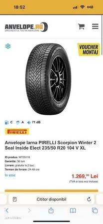 Cauc Pirelli 235/50/R20 Seal Inside dot2022 profil nou 2buc - 8