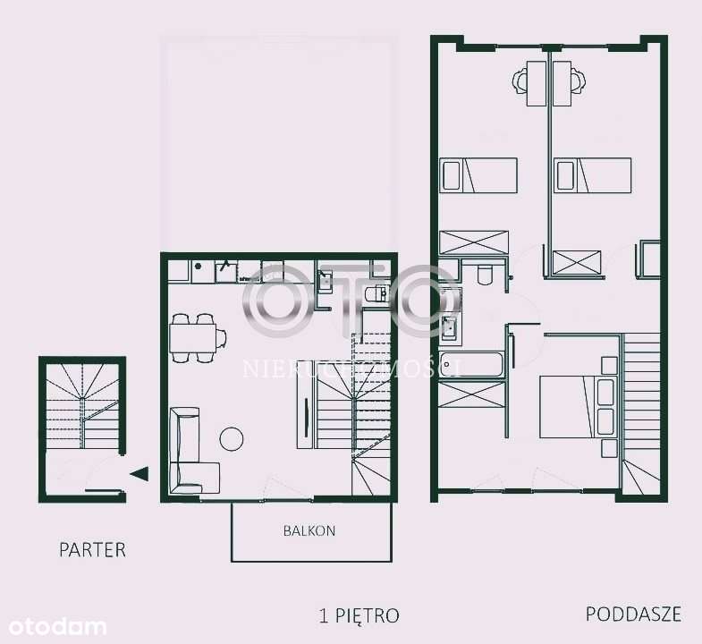 Dwupoziomowe apartamenty/ 4 pokoje-4