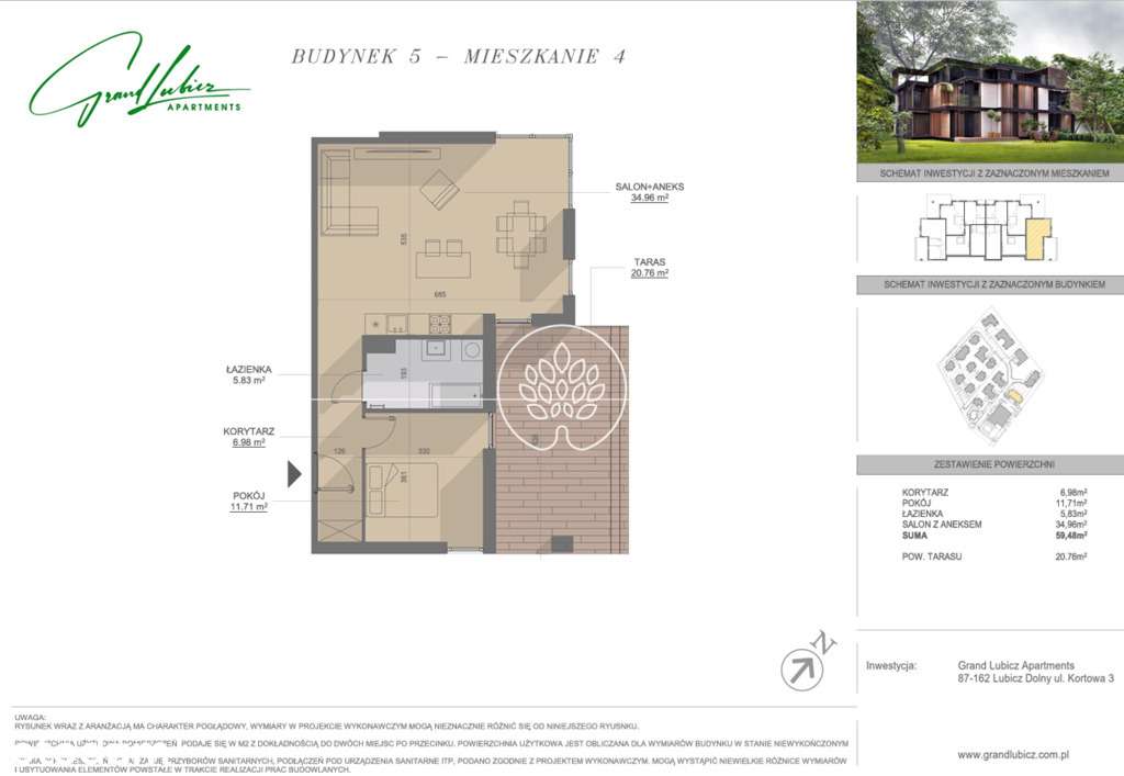 Przestrzeń i duży taras – Grand Lubicz Apartments - Pełny obrazek: 5/12