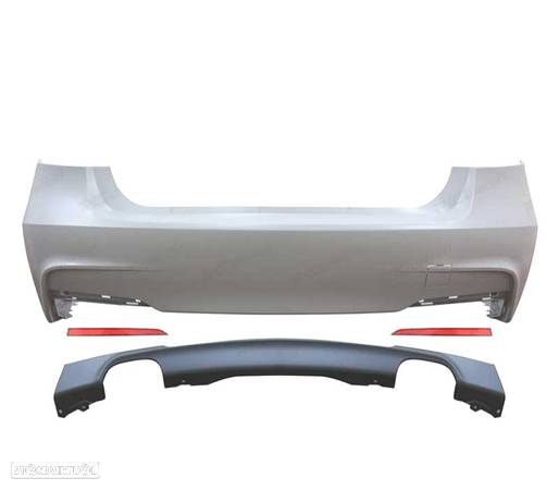 PARA-CHOQUES TRASEIRO PARA BMW F30 12-19 LOOK M TECH SAÍDA DUPLA (00--00) - 2