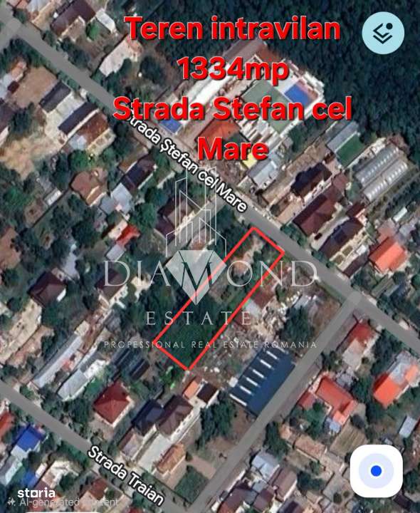 0% Comision Teren intravilan 1334mp 100e/mp Afumati Str.Stefan cel Mar-0