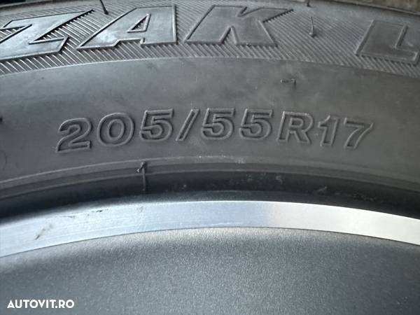 Jante Mini Cooper OEM cu cauc 205/55/R17 bridgestone dot 2014 iarna 5-6mm 7jx17is50 - 8