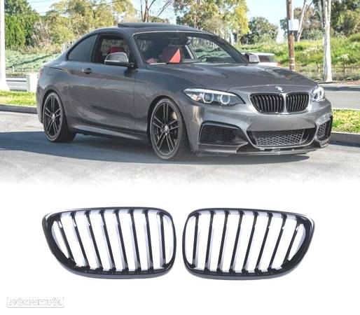 GRELHA FRONTAL PACK M PARA BMW SERIE 2 F22 F23 14-15 PRETO BRILHANTE - 1