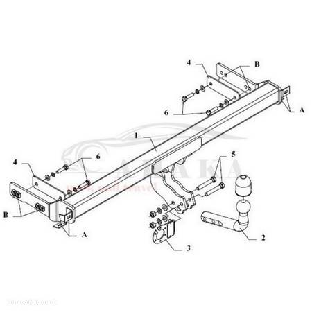 Hak Holowniczy Odkręcany Do Vw Volkswagen Passat Sedan 1993-1996 - 3