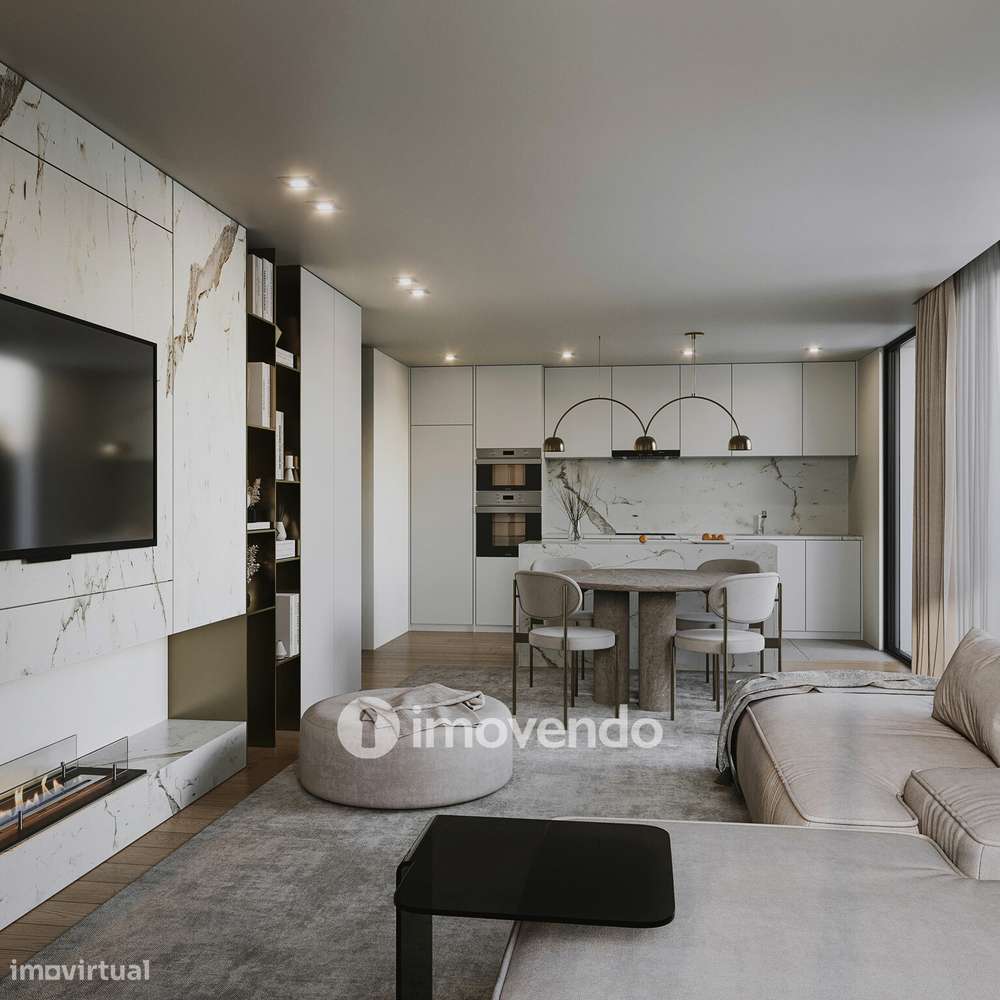 Apartamento T2 novo, com vista Rio, no Empreendimento D'Ouro Mar-1