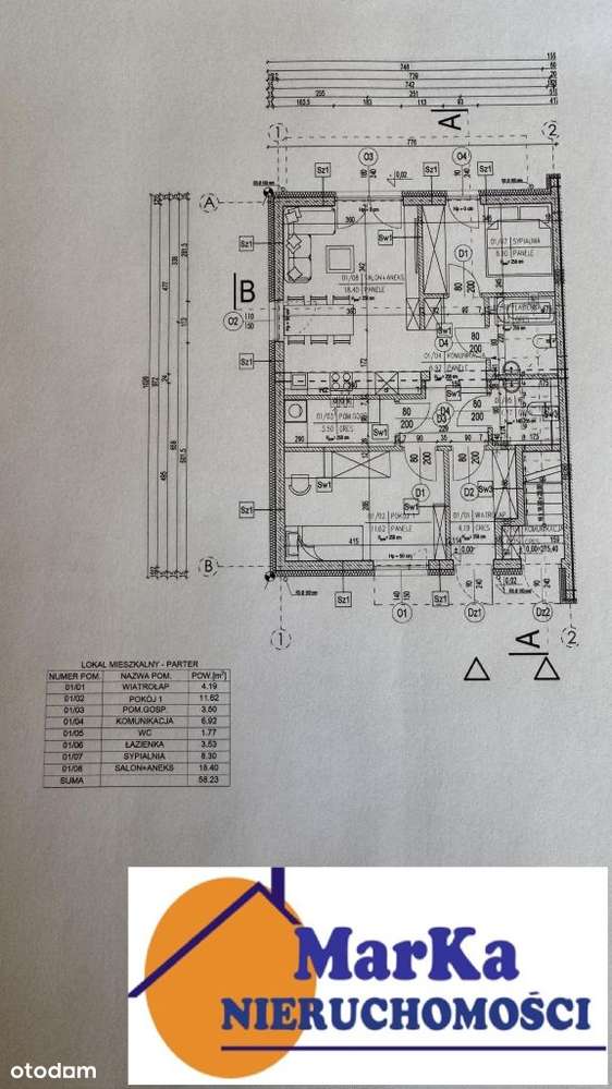 Mieszkanie, 58,23 m², Kielce-19