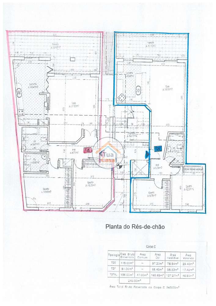 Apartamento T4 com Piscina e Parque Arborizado - Projeto - Grande imagem: 5/19
