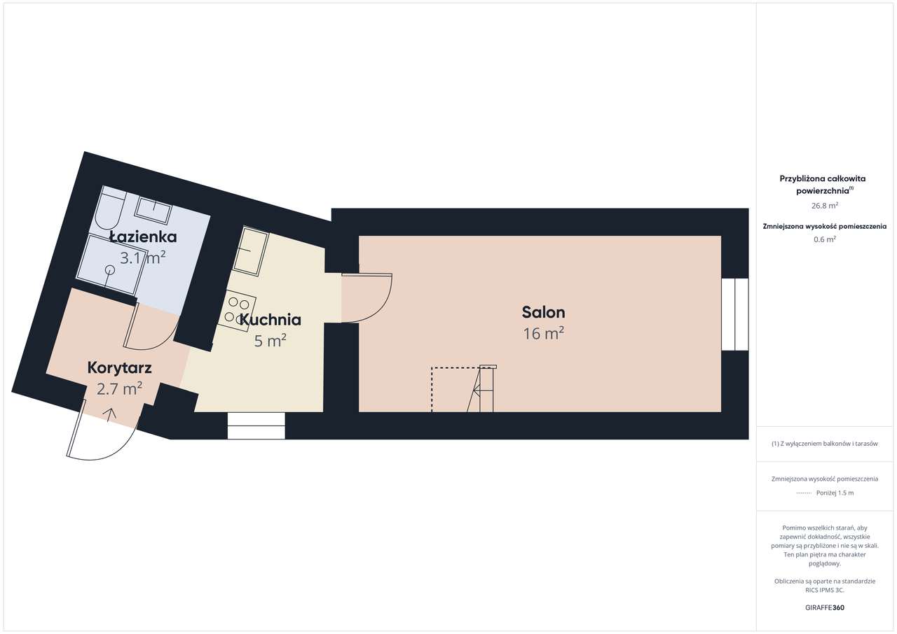 Mieszkanie kawalerka z antresolą, parter do wprowadzenia.-11