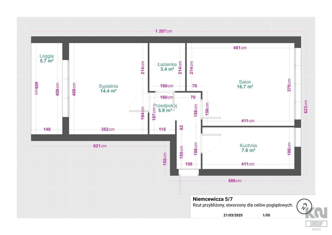 Słoneczne mieszkanie 2-pokojowe z dużym balkonem-19