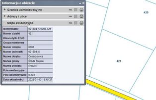 Rezerwacja Działka 421 Cesarzowice/ Środa Śląska