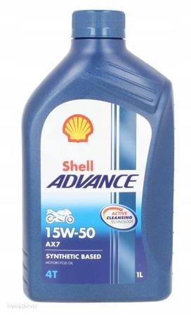 Olej Motocyklowy SHELL Advance 4T AX7 15W-50 20L - 2