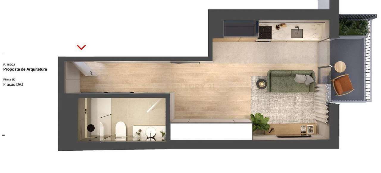 Apartamento T0 com Vista para a Cidade em Vila Nova de Gaia | LA RESID-21
