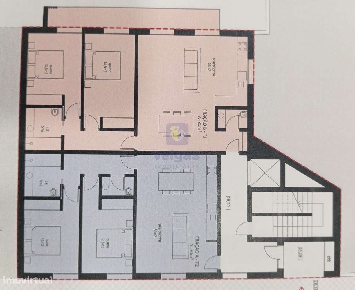 Apartamento Novo T2 no piso térreo, junto ao Colégio Rainha Dona Leono - Grande imagem: 5/8