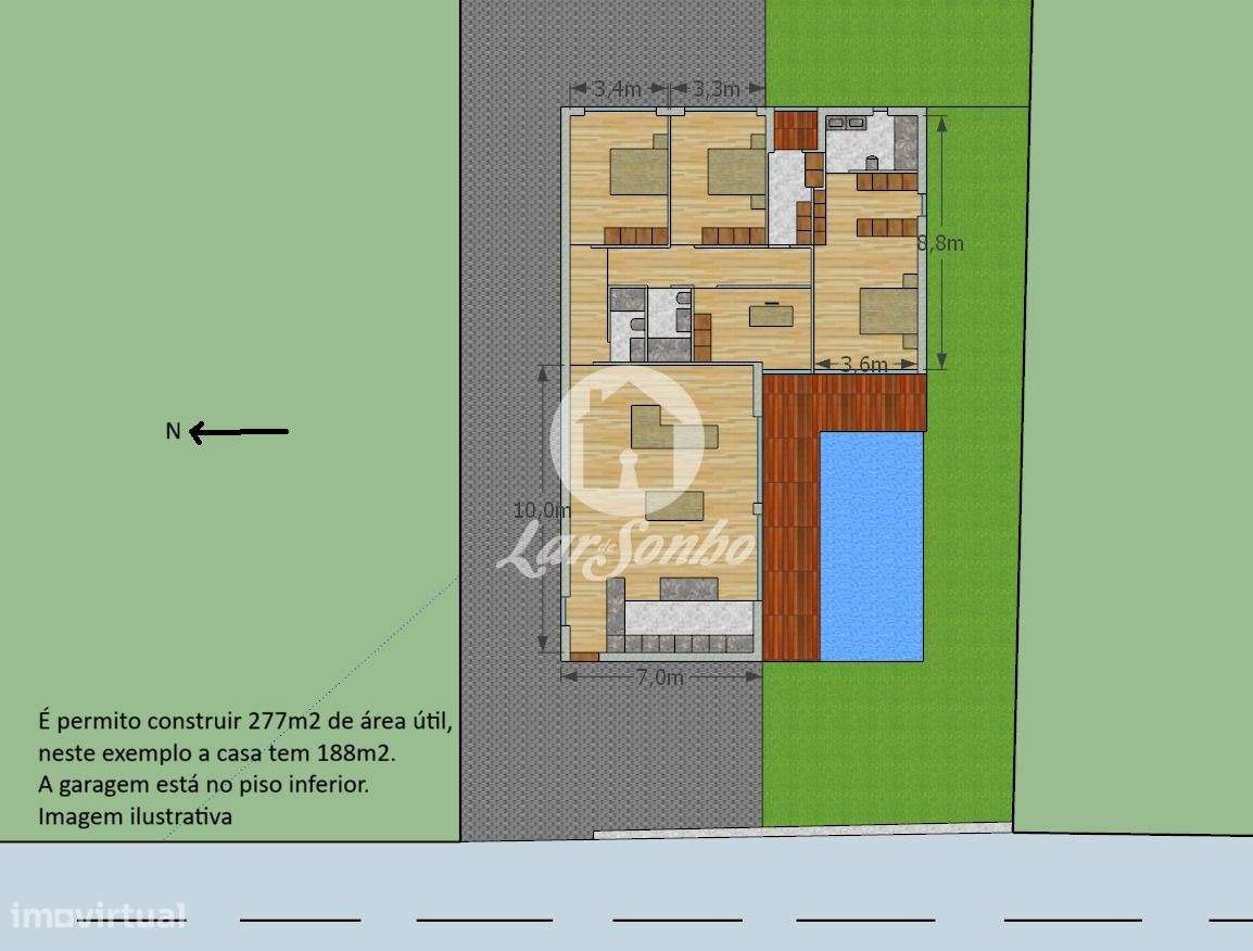 Terreno para Construção de Moradia com 1022m² em Balazar, Póvoa de ... - Grande imagem: 5/8