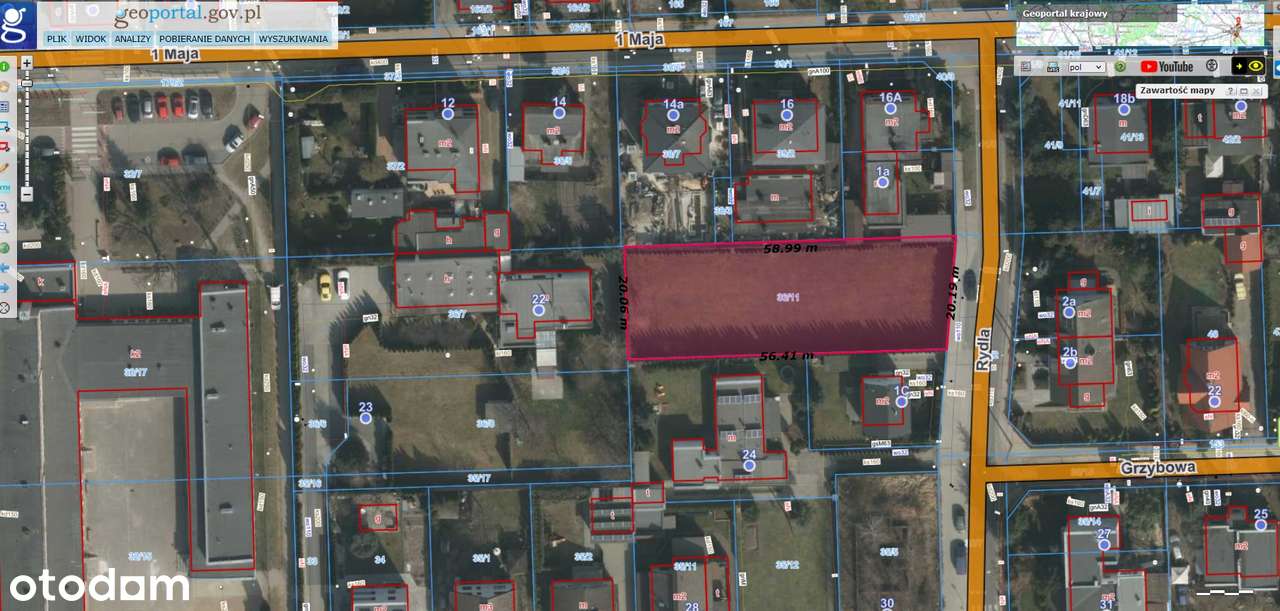 Działka budowlana LUBOŃ ul.RYDLA zabudowa mieszkaniowa i usługowa-0