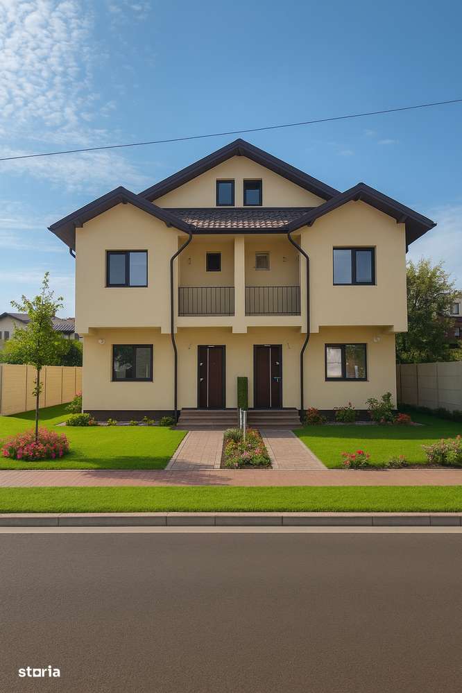 Ansamblu privat de case individuale unite, 4 camere, Comision 0-1